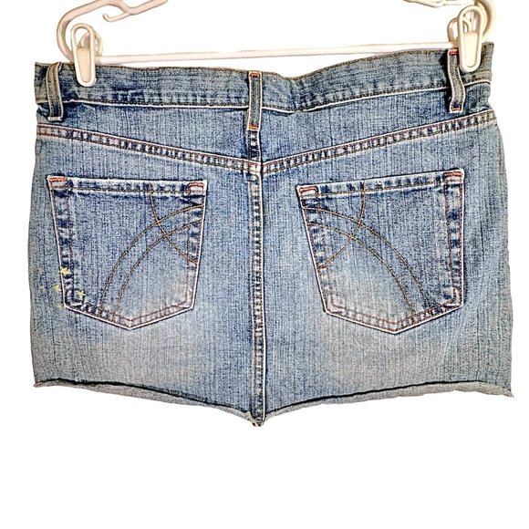 Fossil Denim Amara Mini Skirt Hummingbird Size 10 - Picture 6 of 9
